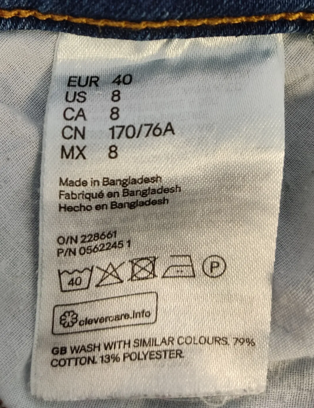 H&M Damenhose, dunkelblau - Gr. 40 – Bild 3