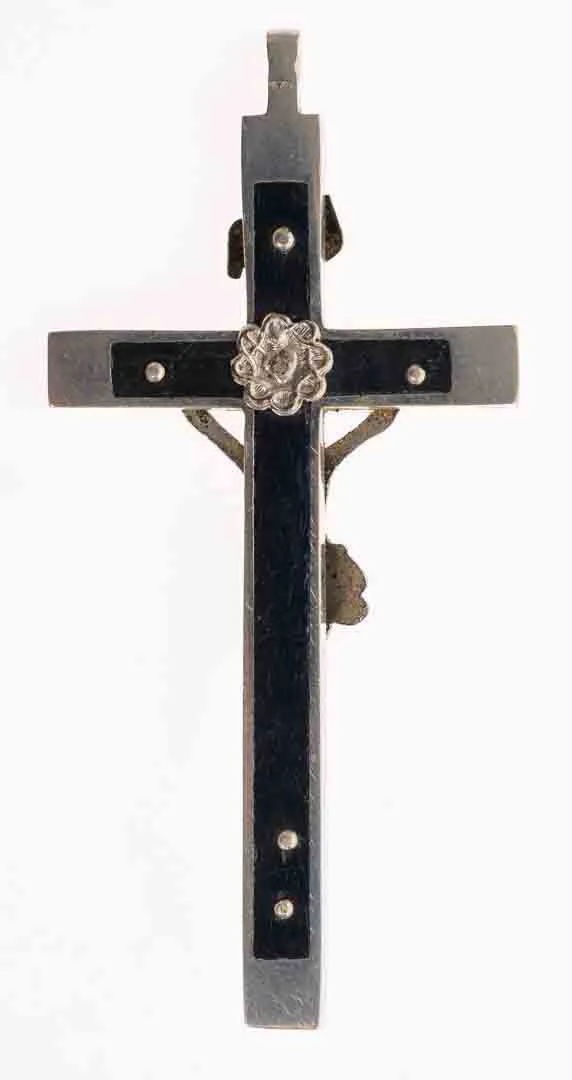 Antikes Kruzifix mit Totenkopf-Motiv – Deutschland, um 1900  – Bild 3