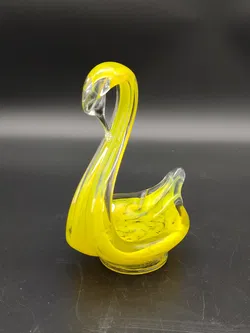 Handgemachte Glasfigur im Murano-Stil / leuchtendes Gelb - Bild 4