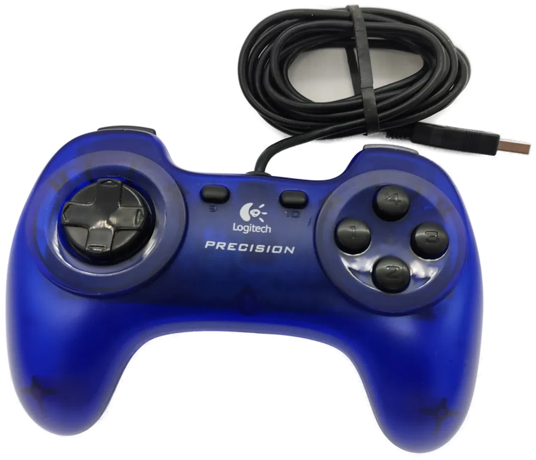 Logitech Precision PC USB Gamepad Blau-Transparent - Bild 1