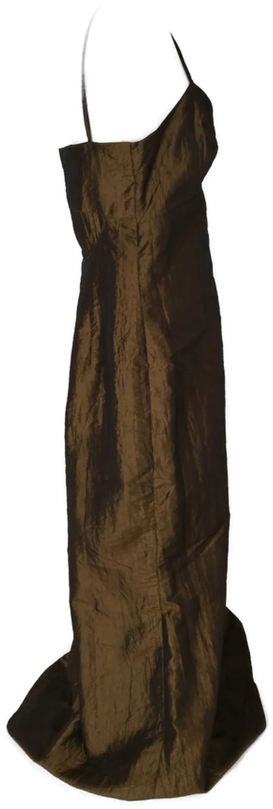 Abendkleid mit Stola -changierend braun/olive – Bild 3