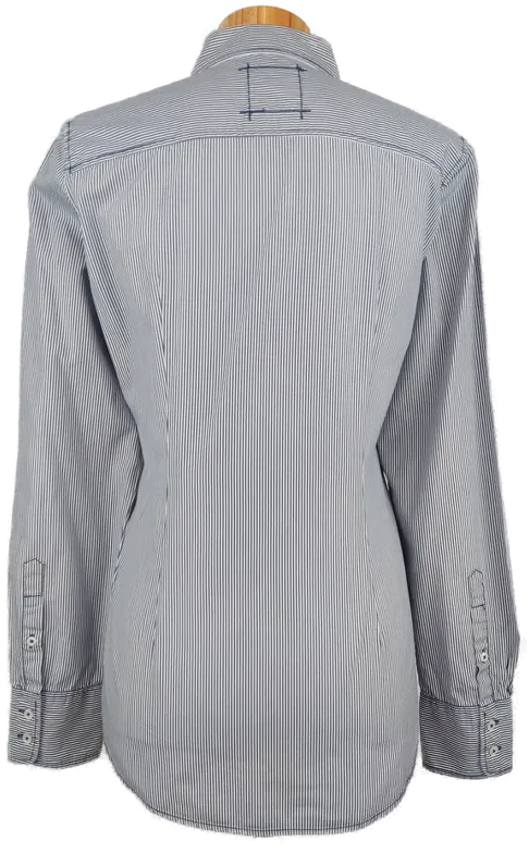 Marc O'Polo Damen Hemdbluse, blau/weiß - Gr. XS  – Bild 2