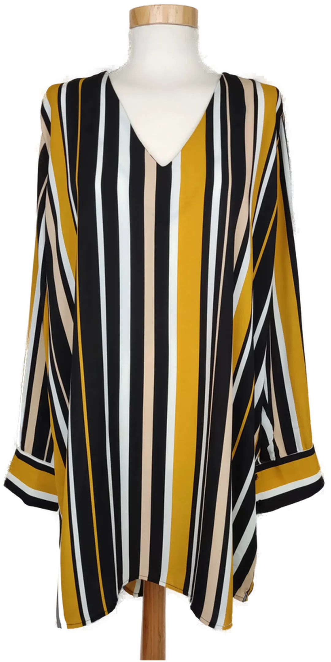 Jean Pascale Damen Bluse gelb/schwarz/weiß gestreift - XL/46 - Bild 4