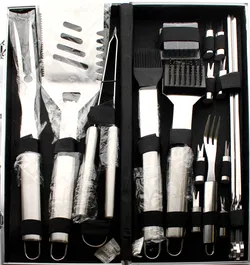 Romanticist BBQ Grillbesteck Set im Alukoffer – 20-teilig – Edelstahl – NEU & unbenutzt - Bild 5