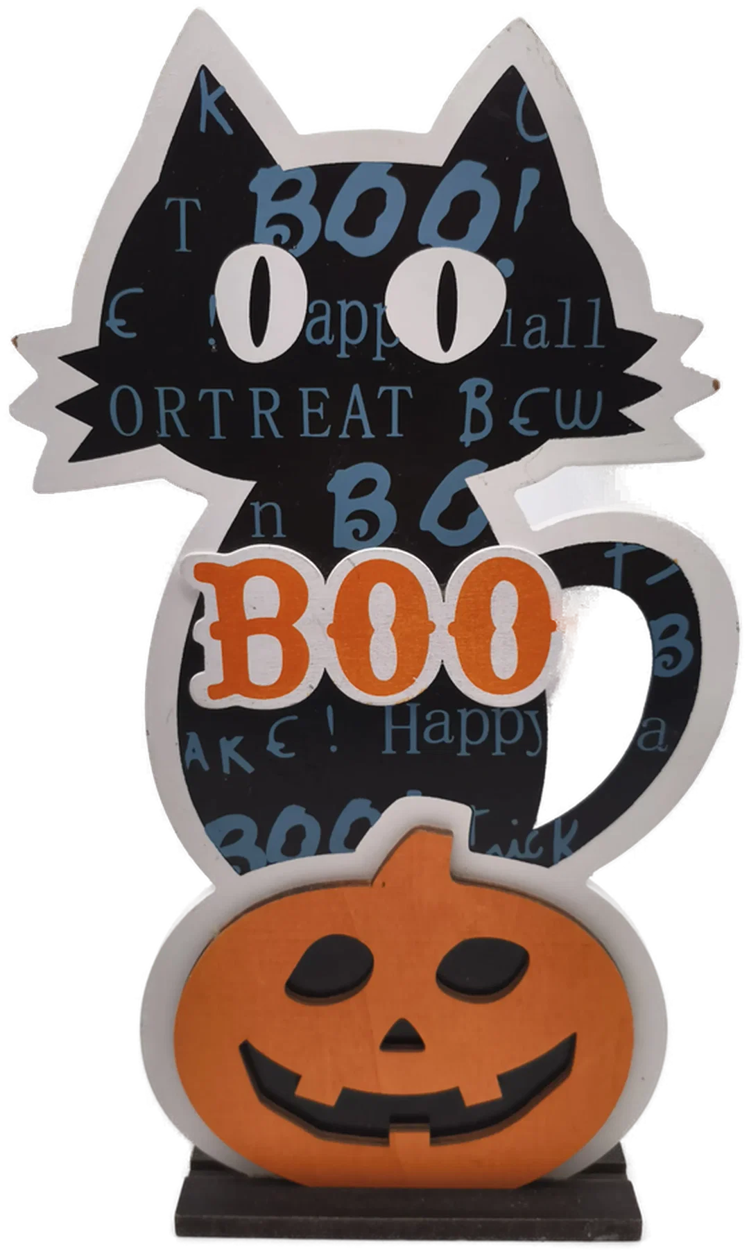 Halloween, Deko-Katze, Holz, 42cm – Bild 1