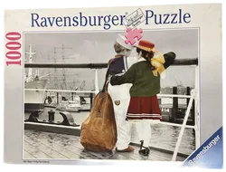 Ravensburger Puzzle - Ahoy,1993 Segel Bub & Mädchen am Peer, Nr. 15 869 0 - 1000 Teile - Bild 1