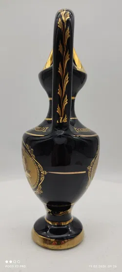 Griechische Vase Kobalt mit 24 K Gold - Bild 4