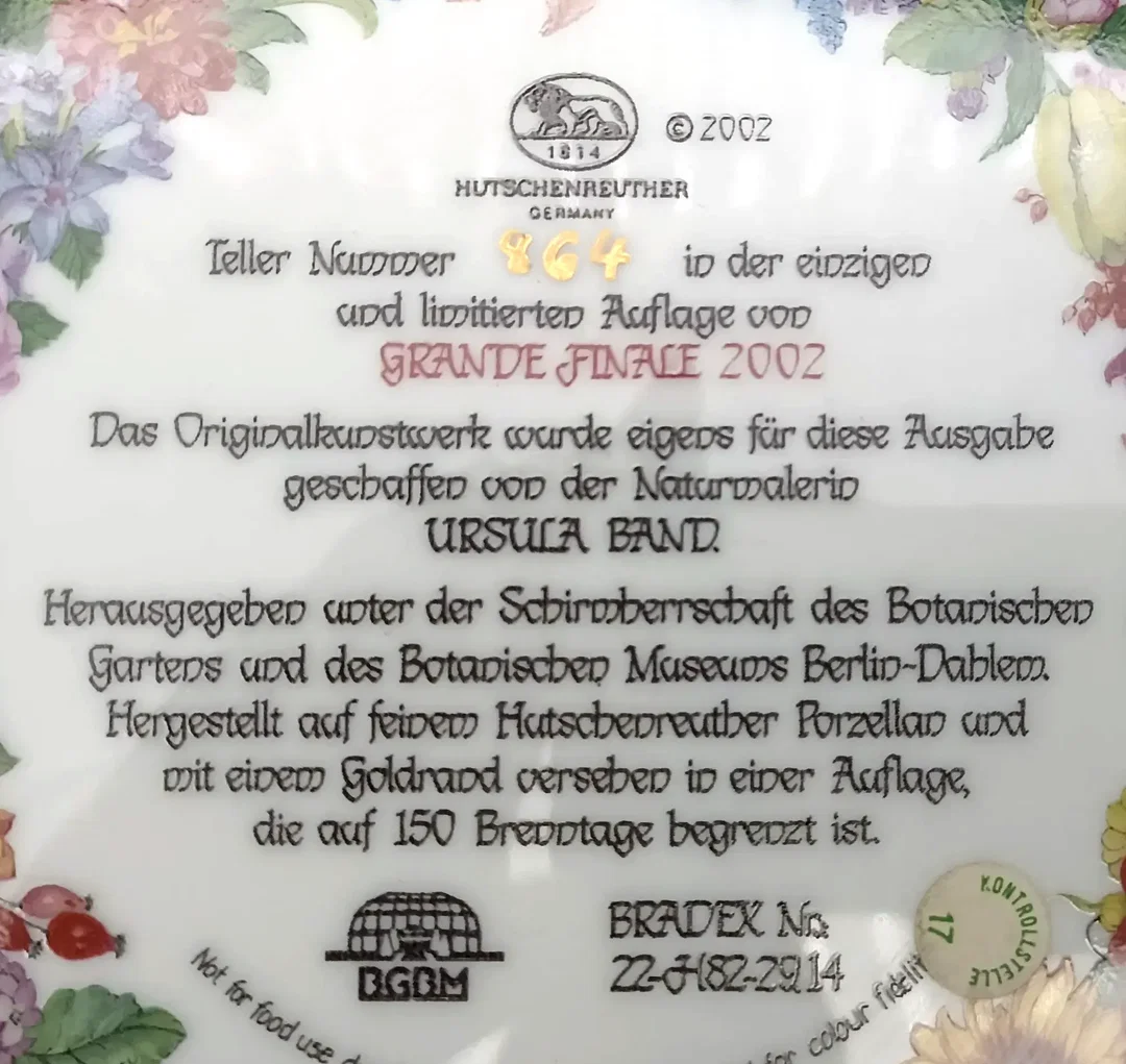 Hutschenreuther Sammelteller - „Grande Finale 2002“ von Ursula Band (Teller 864) – Bild 3