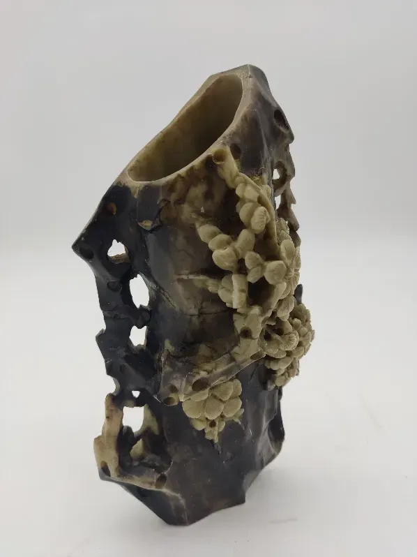 Geschnitzte Deko Vase Speckstein - Bild 1