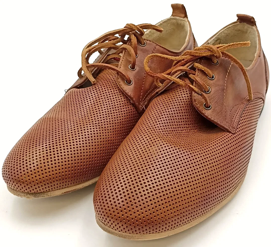 No Brand Herren Lederschuhe braun Gr. 41 – Bild 1