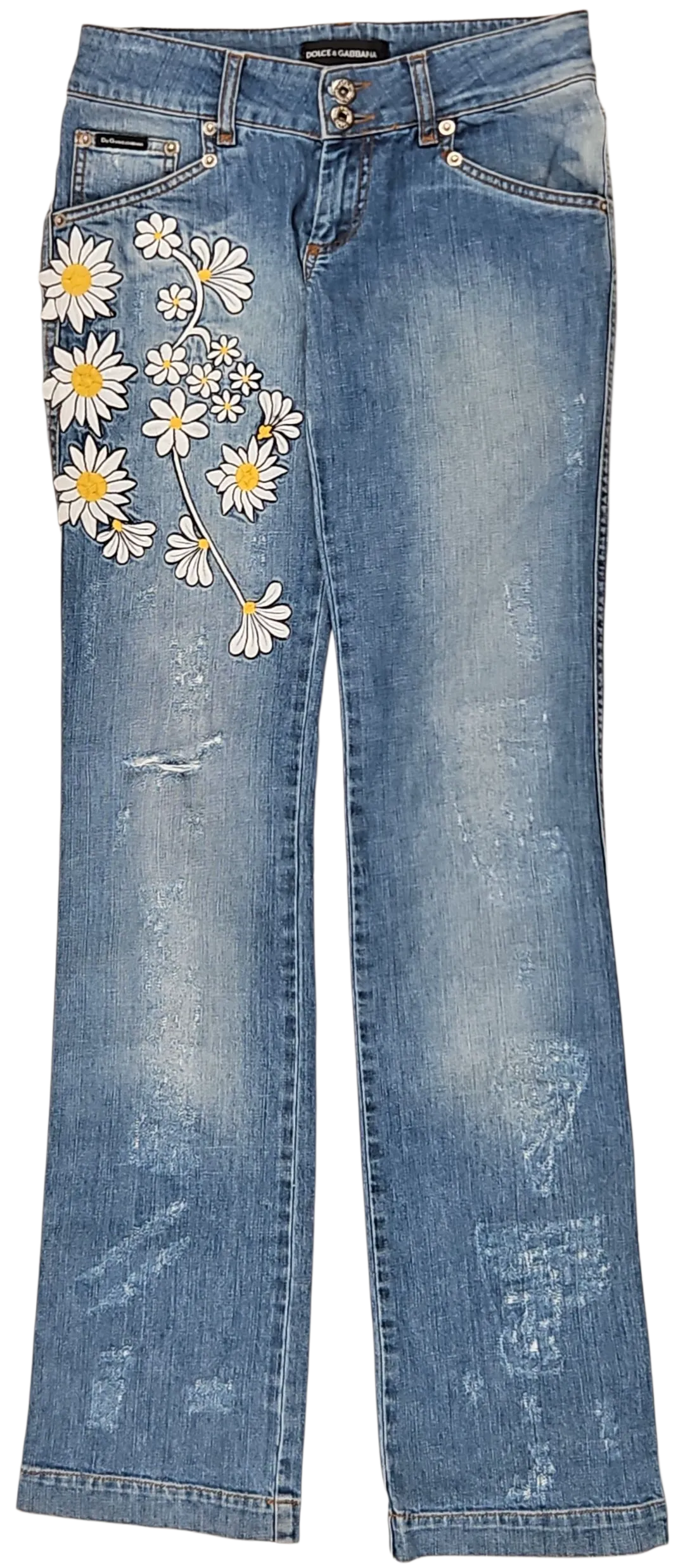 DOLCE & GABBANA Damen Jeans, blau - Gr. 27 - Bild 1