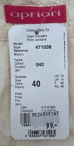 Apriori - Damenhose 3/4 - Gr. 40 - Bild 3