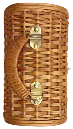Picknickkorb im Koffer Stiel braun  - Bild 6