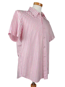 Hugo Boss Herren Kurzarmhemd, weiß/rosa - Gr. L - Bild 3