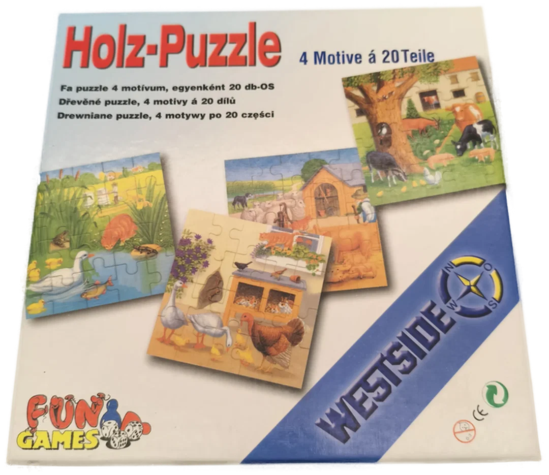 Holzpuzzle, Puzzle Kinder, 4 Motive  – Bild 2