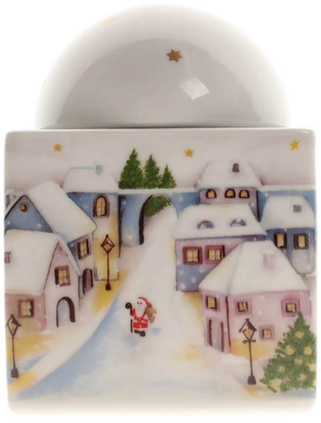 Arzberg Porzellan-Dose mit Deckel – Winterdorf & Weihnachtsmann  - Bild 4