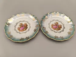 2 x Seltmann Weiden Porzellanteller Durchmesser 19cm Jean-Honoré fragonard sujet Goldrand - Bild 1