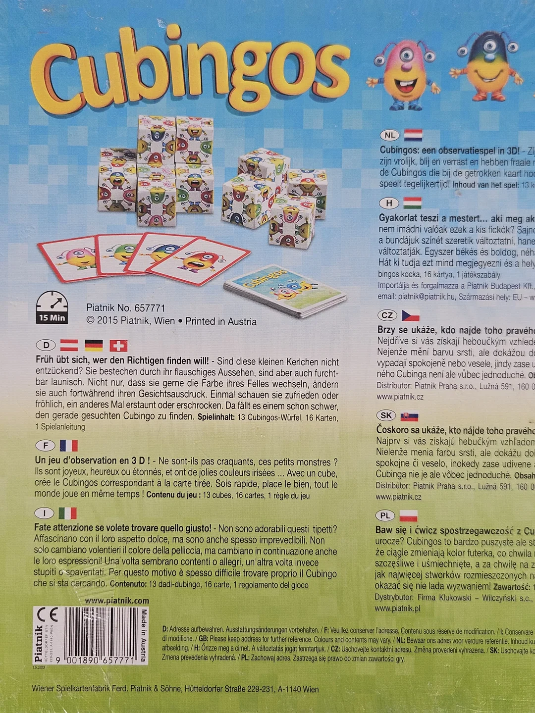 Cubingos - Gesellschaftsspiel - Piatnik  – Bild 3