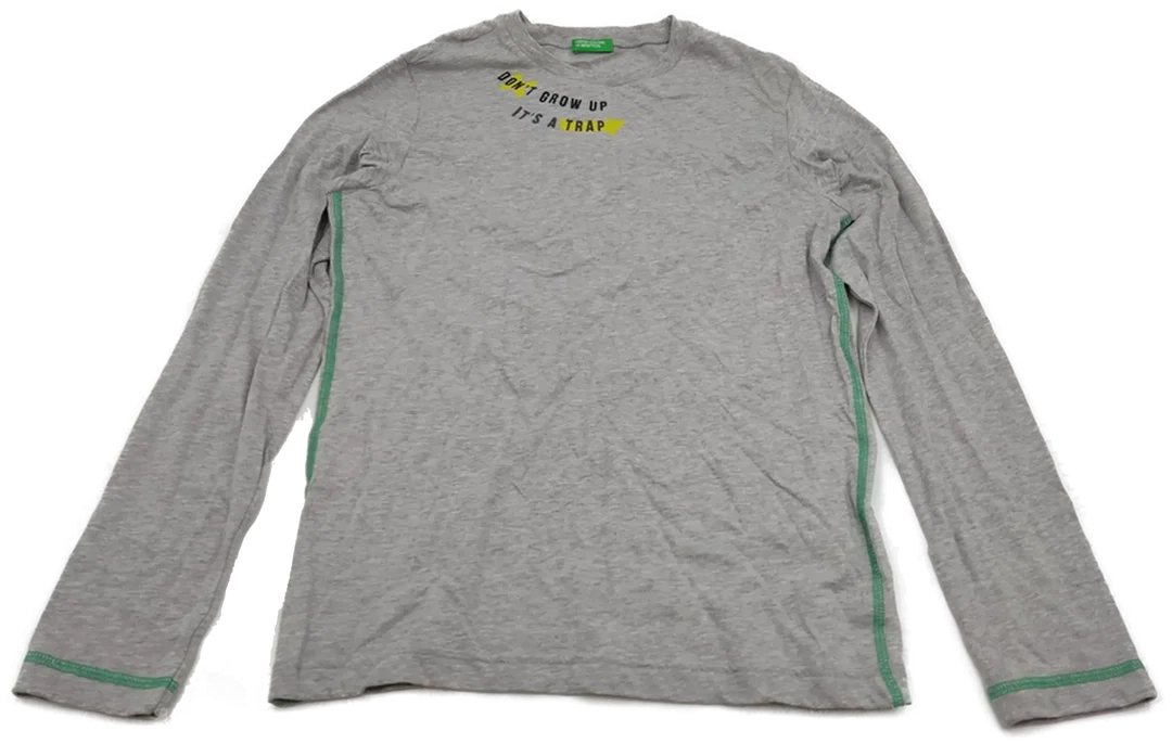 United Colors of Benetton Kindershirt grau Gr. 2XL - Bild 1