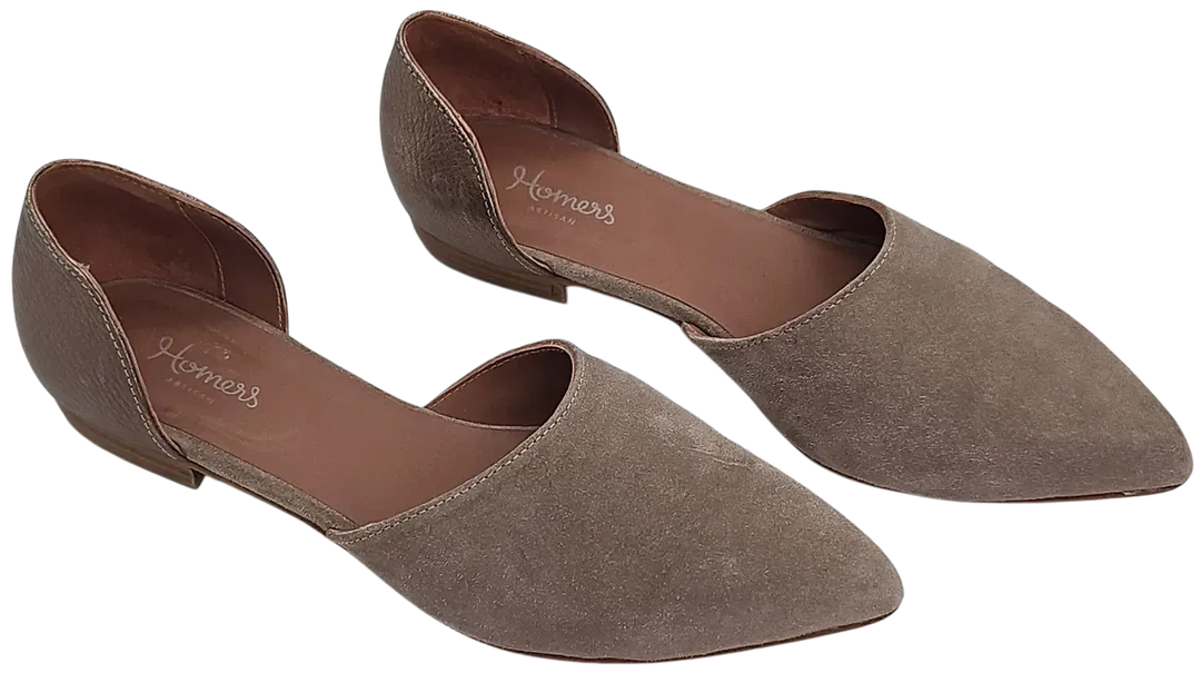 Homers Artisan Damen Veloursleder Schuhe, grau - Gr. 39 - Bild 4