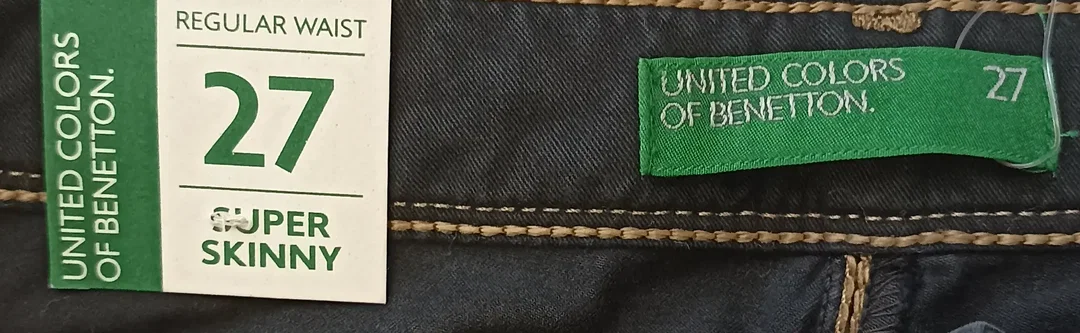 United Colors of Benetton Damen Jeans schwarz Gr. 27 – Bild 3