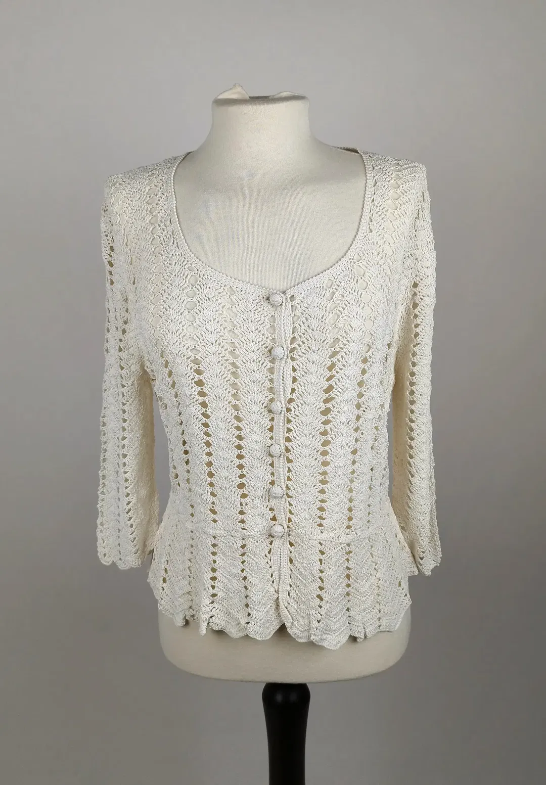 Gehäkelter Cardigan - Handgemacht, S - Bild 4
