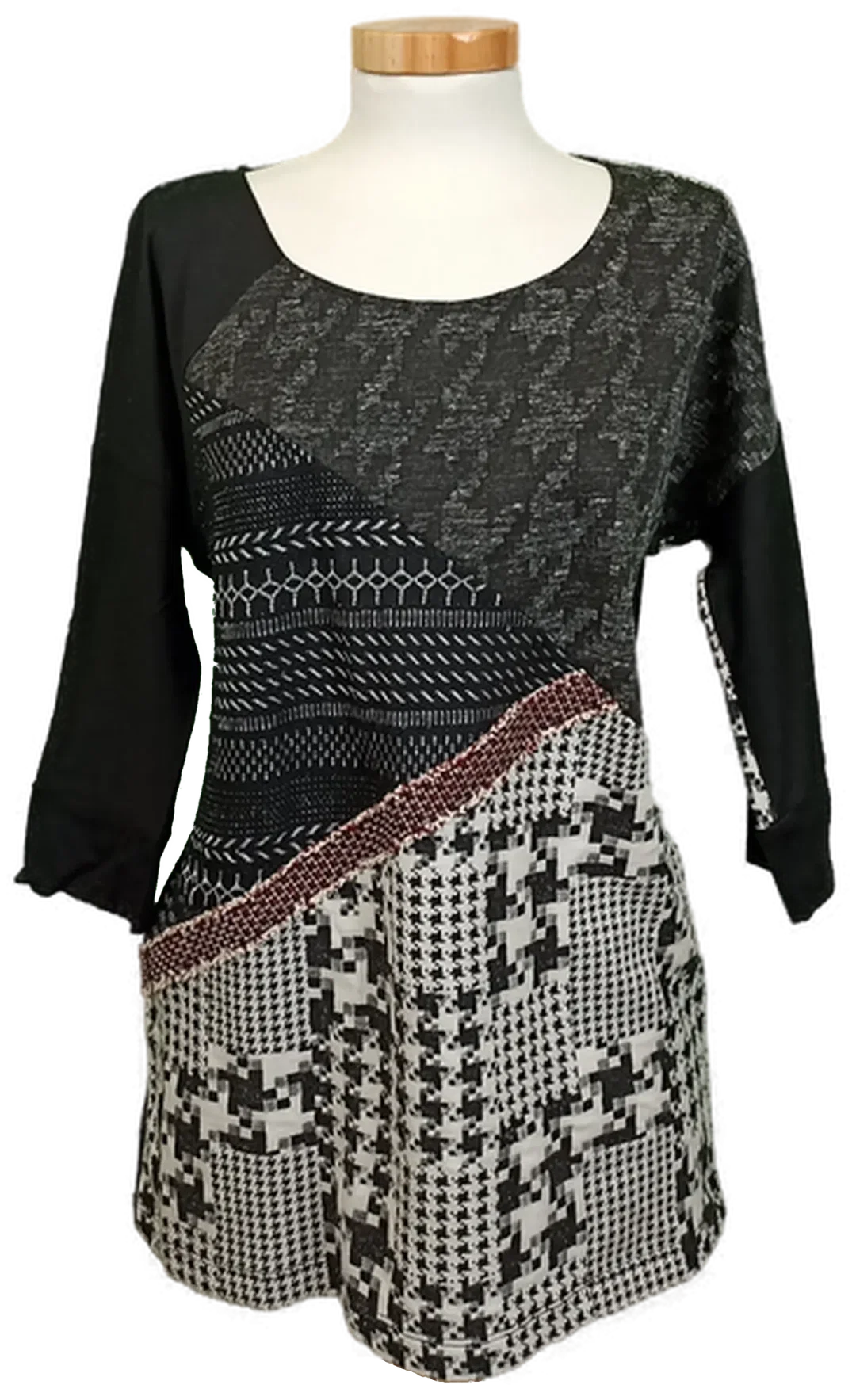 Desigual Damen Oberteil schwarz/weiß gemustert Gr. S - Bild 4