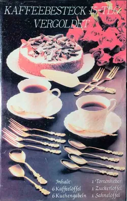 15-teiliges Kaffeebesteck-Set vergoldet - Bild 1