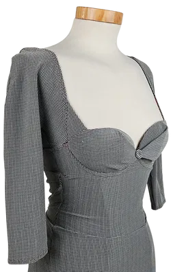 Agent Provocateur Damen Midikleid, grau/schwarz - Gr. S  - Bild 5