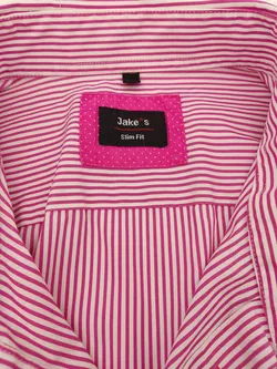 Jake´s Herren Hemd pink/weiß gestreift Gr. 43/44 - Bild 3