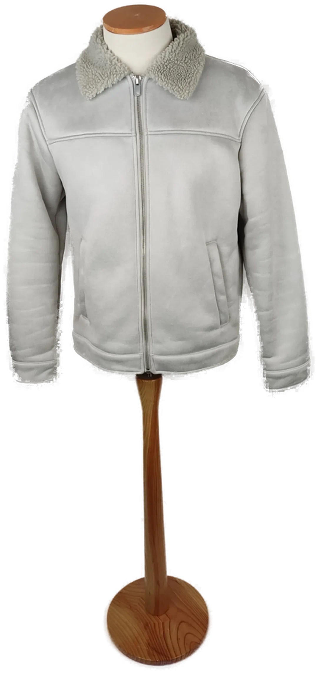 Zara Herrenjacke Grau Wildlederoptik Größe L | Wie Neu - Bild 1