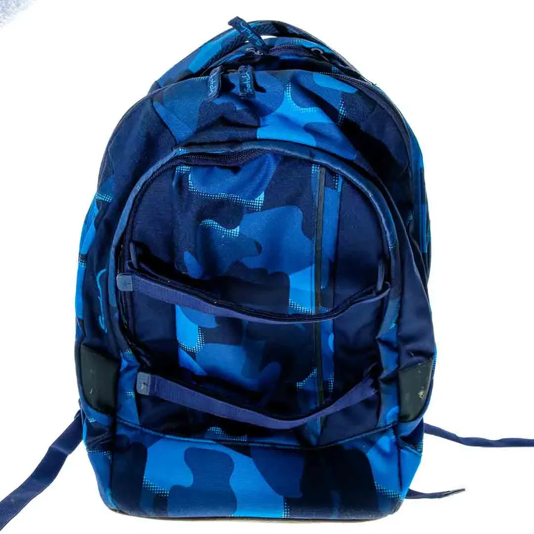 Satch Schulrucksack – Blau Camouflage – ergonomisch & verstellbar - Bild 1