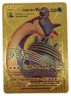Pokémon Sammelkarte Goldfolie Vmax Lapras Vmax - Bild 1
