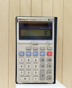 Vintage Taschenrechner Sharp EL-342, solarbetrieben 