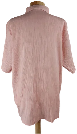Bluse "Canda", kurzarm mit Kragen, rosa, Größe 46 – Vorschau 3