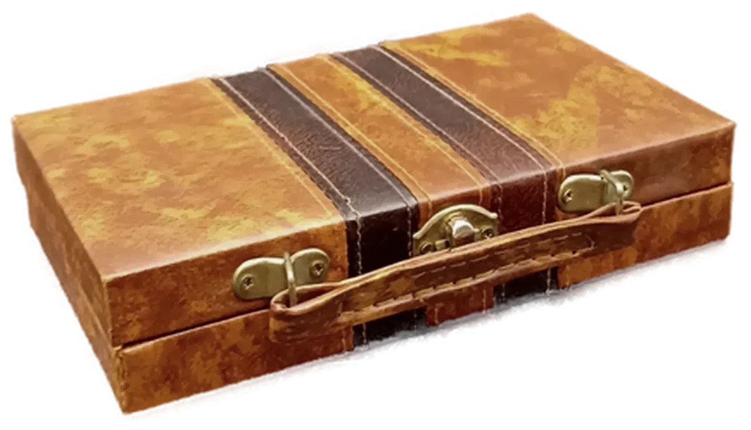 Domino Spiel Set 28 Steine mit Kunstleder Koffer - Bild 1