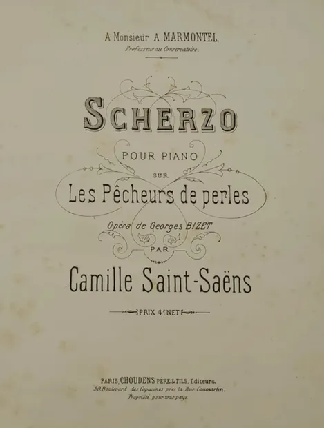 Notenbuch für Klavier - Georges Bizet "Die Perlenfischer" – Bild 3