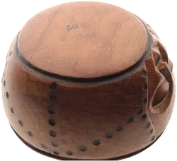 Handgeschnitzte Holzschale mit Gesicht – Afrikanische Kunst – Ø 20 cm - Bild 3