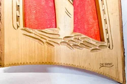 Wandbild Madonna mit Kind Relief Schnitzerei Chr. Weber – Vorschau 3