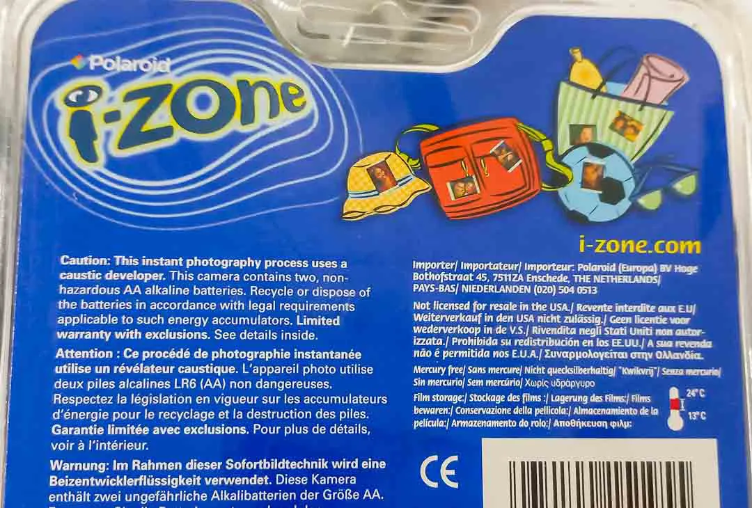 Polaroid i-Zone Instant Pocket Kamera Vintage Sofortbildkamera Blau OVP Sealed – Bild 2