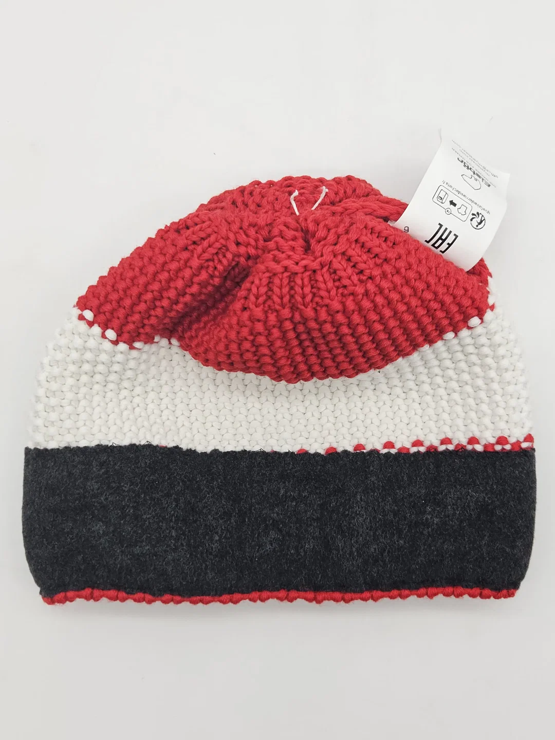 Eisbär Strickaube, rot/weiß – Bild 3