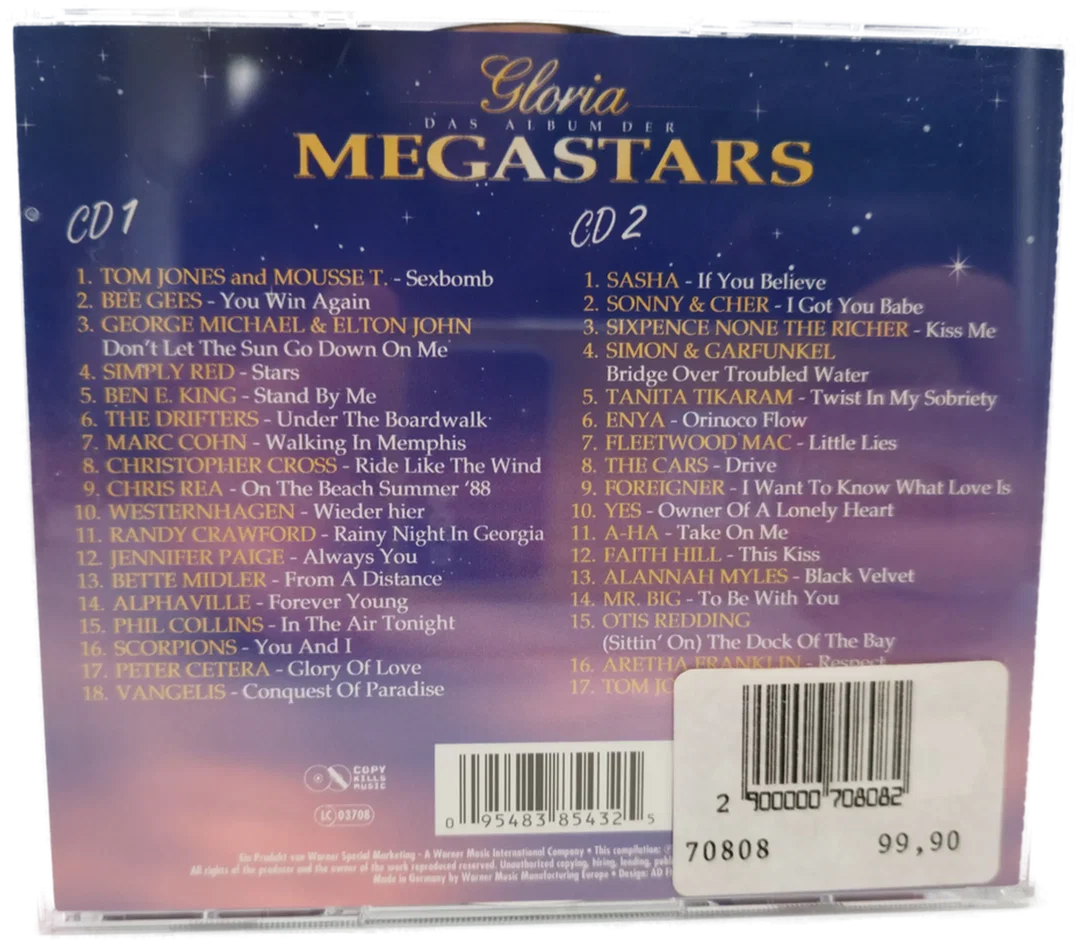 Gloria, das Album der Megastars - Doppel-CD / Made in Germany – Bild 2