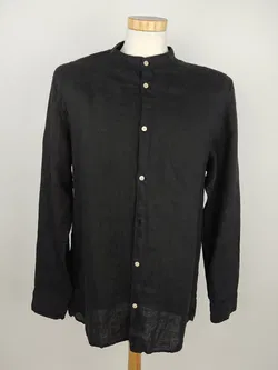 Givn Herren Leinenhemd schwarz - XL / 54 - Bild 1