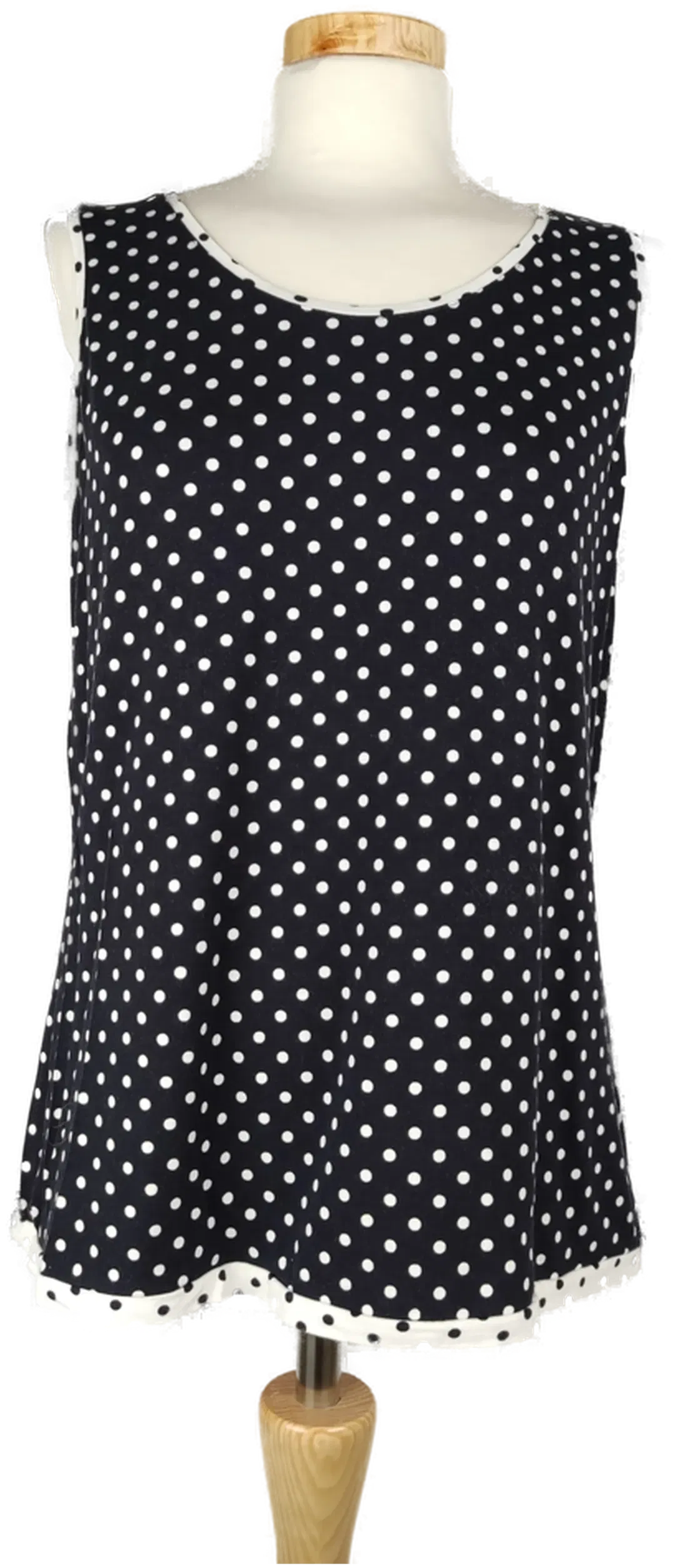 Gerry Weber Damen-Shirt kurzarm schwarz mit weissen Punkten - XL/42 - Bild 1