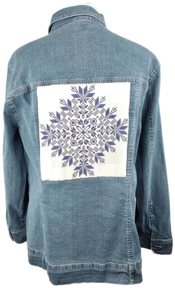 Hammer Jeansjacke Bestickt | Einmaliges Unikat