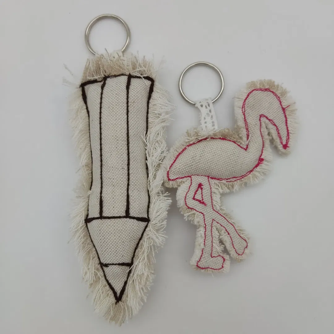 Schlüsselanhänger 2 Stück handgemacht mehrfarbig - Bild 2