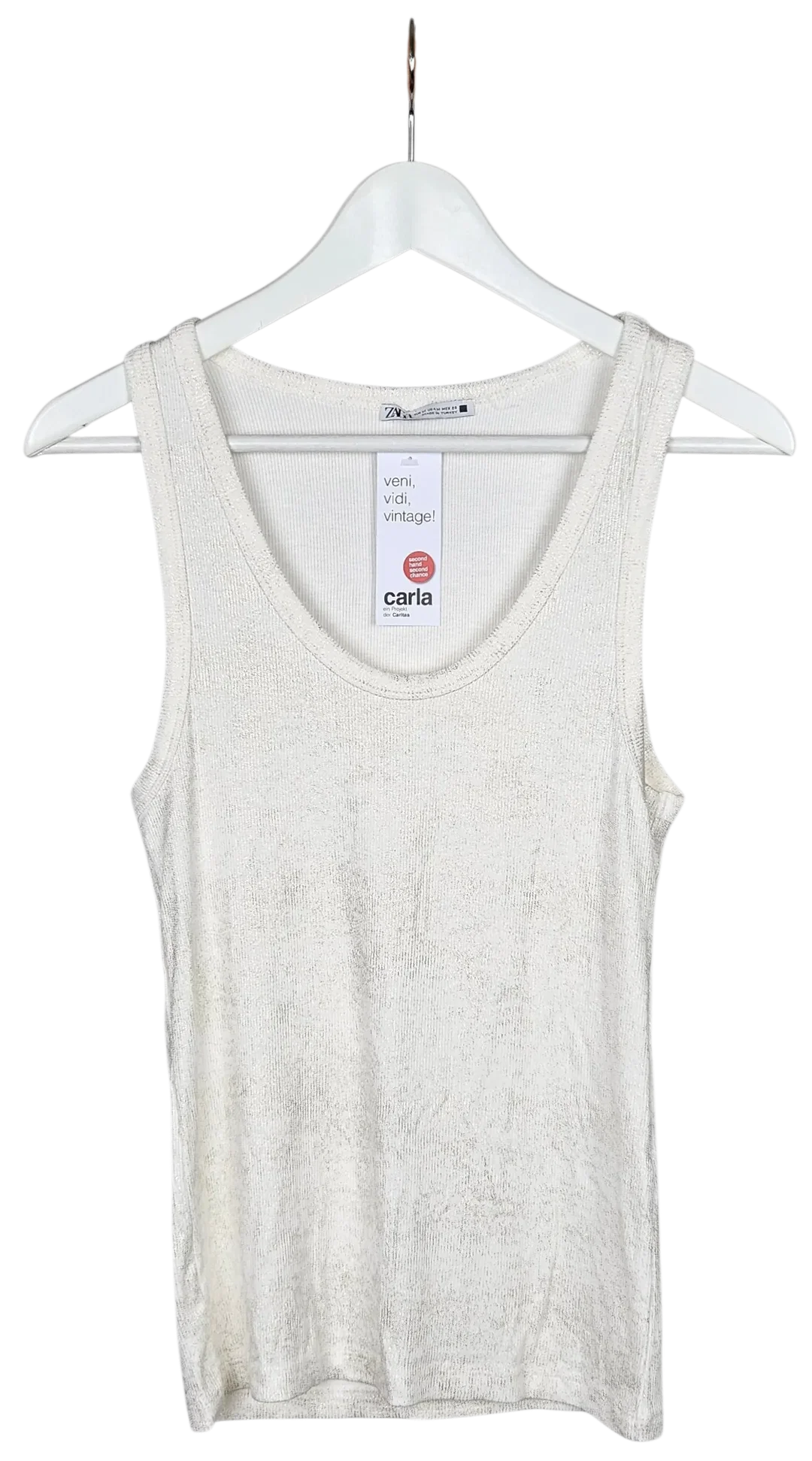 ZARA Damen Top, weiß - M  - Bild 1