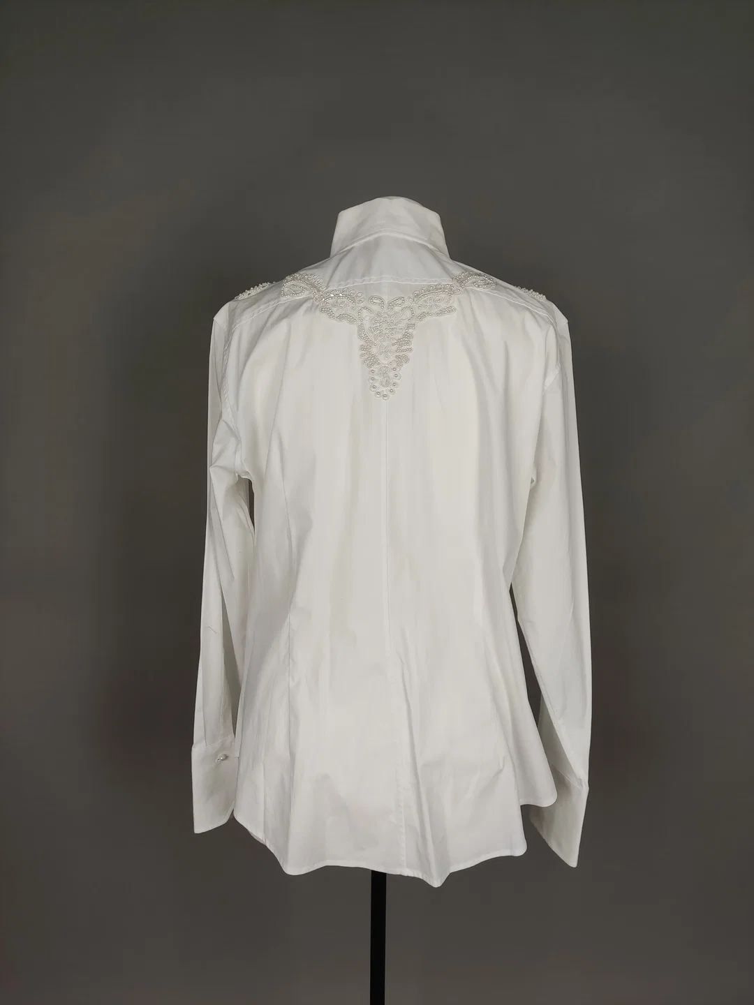 van Laack Damen Bluse weiß bestickt - L / 40 – Bild 3