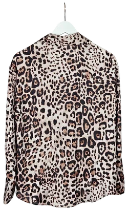 ZARA Damen Bluse, braun/schwarz - Gr. M  - Bild 2