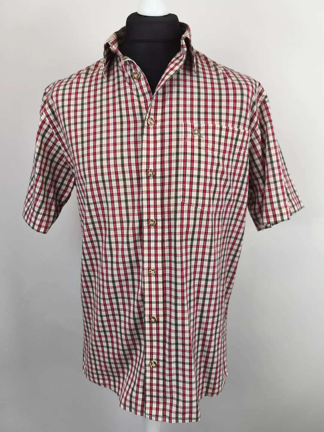 OS Trachtenhemd Herren, kariert, Gr. 39/40 – Bild 1